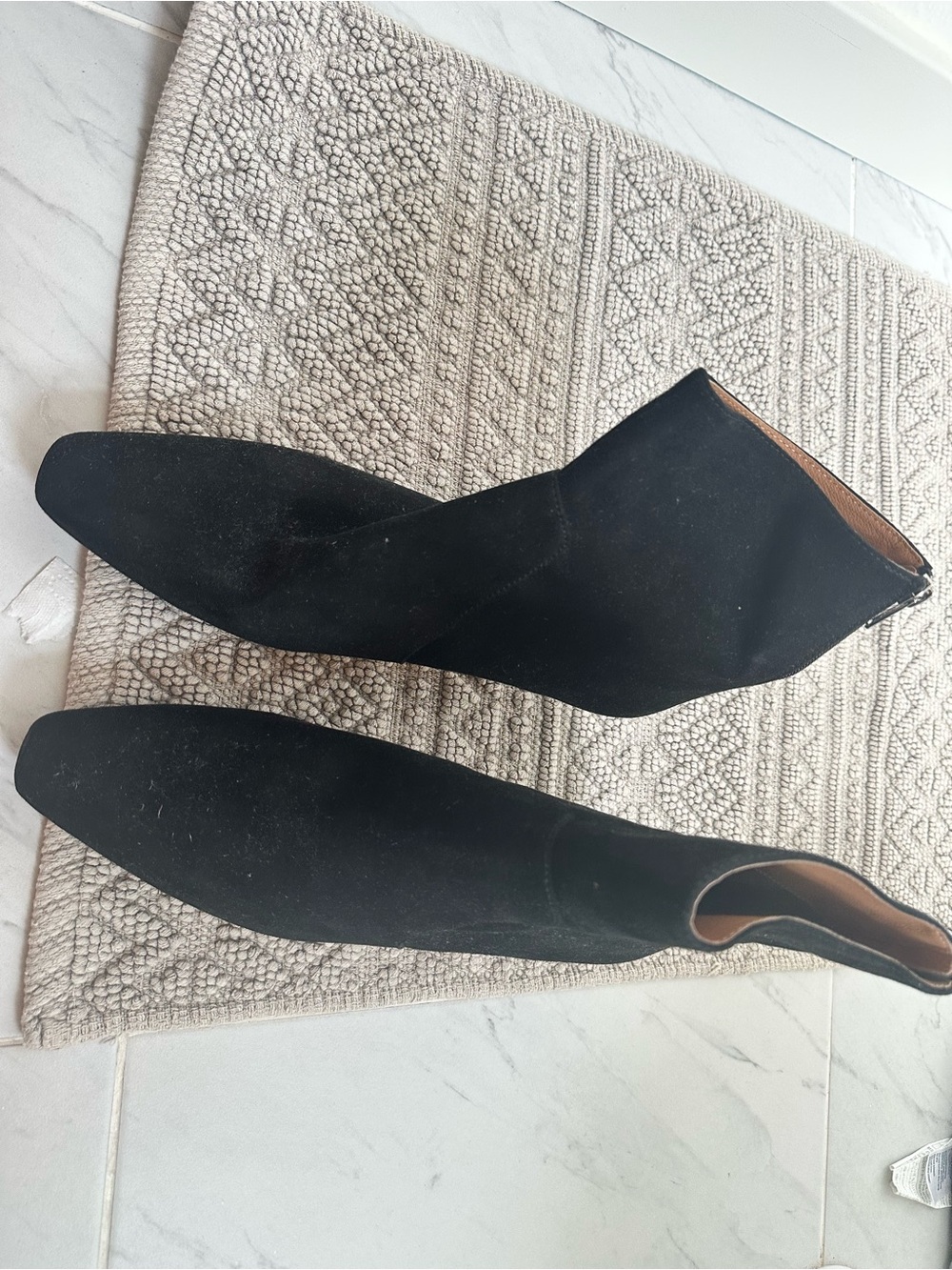 J. Crew Black Suede Pointed Toe Ankle Booties